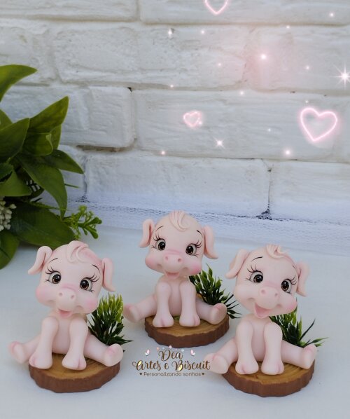 Apliques de Bichinhos Fazendinha em Biscuit | Dea Artes e Biscuit