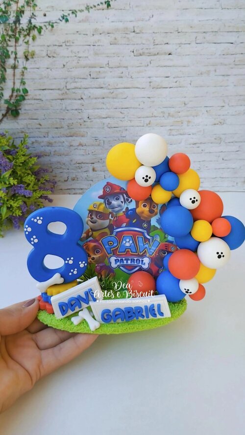 Vela Patrulha Canina Personalizada com Nome | Dea Artes e Biscuit