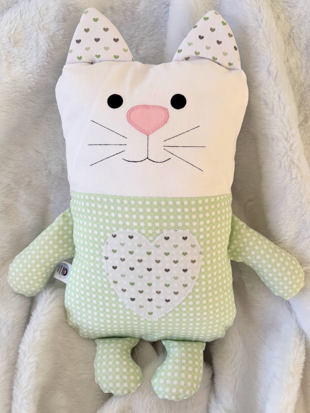 Naninha Travesseiro Almofada Gatinho para Crianças e Bebês em T