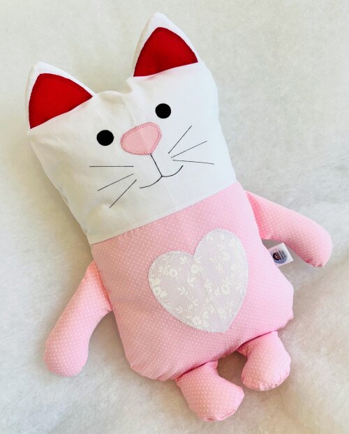 Naninha Gatinha em Tecido Tricoline 100% Algodão Rosa