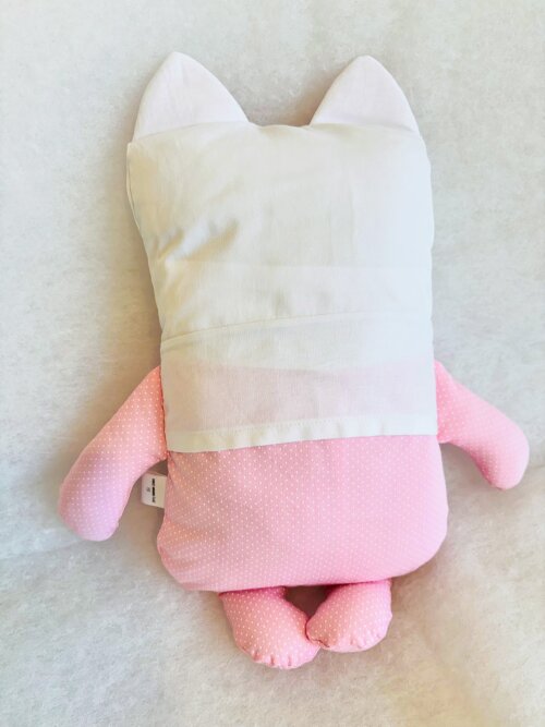 Naninha Gatinha em Tecido Tricoline 100% Algodão Rosa