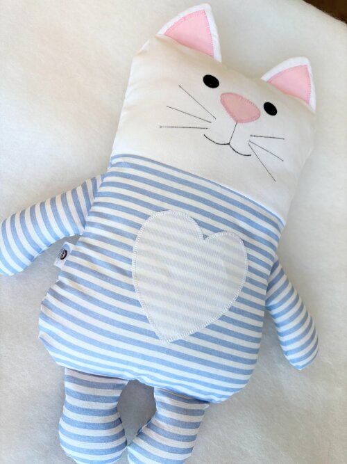 Naninha Gatinho para Bebês e Crianças, travesseiro e almofada em Tecido Tricoline 100% Algodão