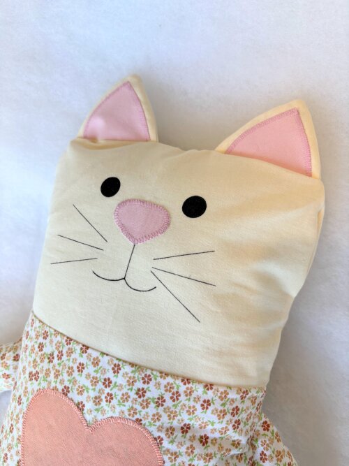 Naninha Travesseiro Almofada Gatinho para Crianças e Bebês em T