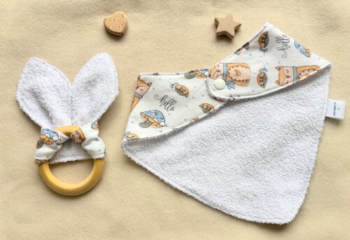 Babador Bandana e Mordedor Sensorial