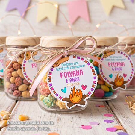 20 TAGS 5CM ARRAIÁ PARA LEMBRANCINHA DE ANIVERSÁRIO CHÁ DE BEBÊ OU NASCIMENTO - Cópia