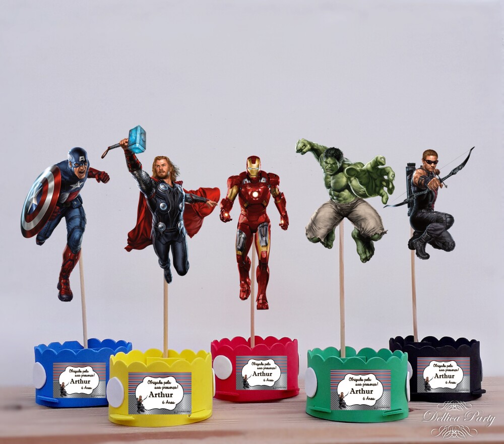 Centro de mesa Vingadores Super Heróis
