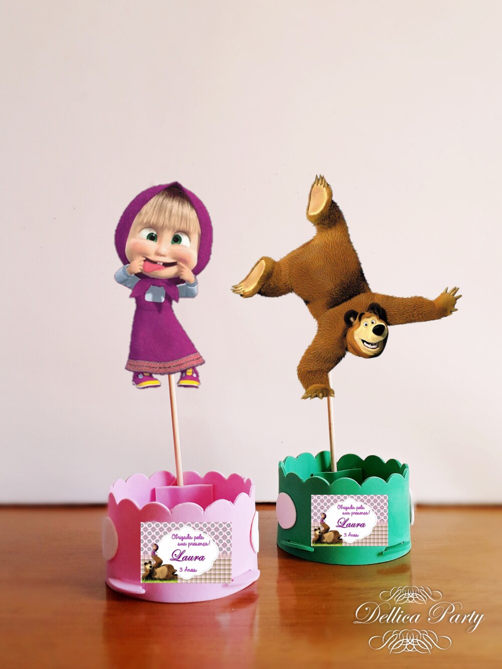 Centro de mesa Masha e Urso