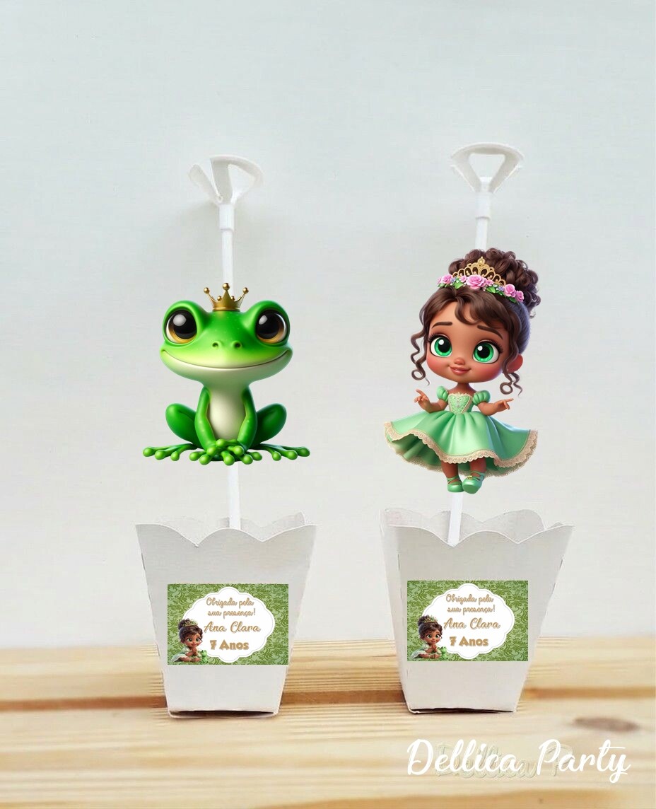Centro de mesa Princesa Tiana e o Sapo