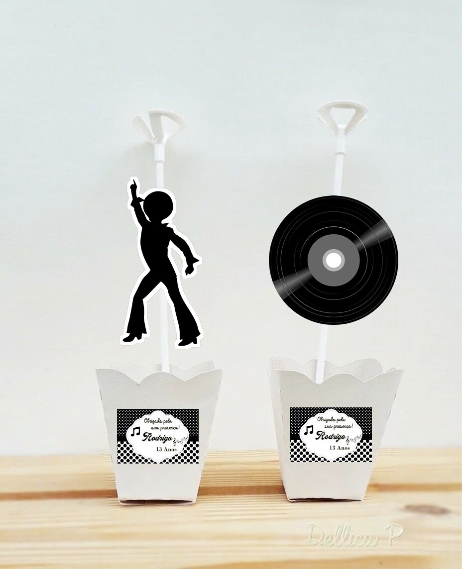 Centro de mesa Dance Disco Anos 80