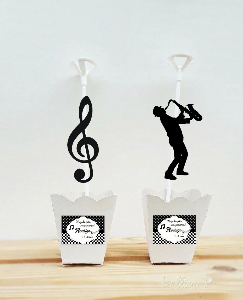 Centro de mesa Musical Notas