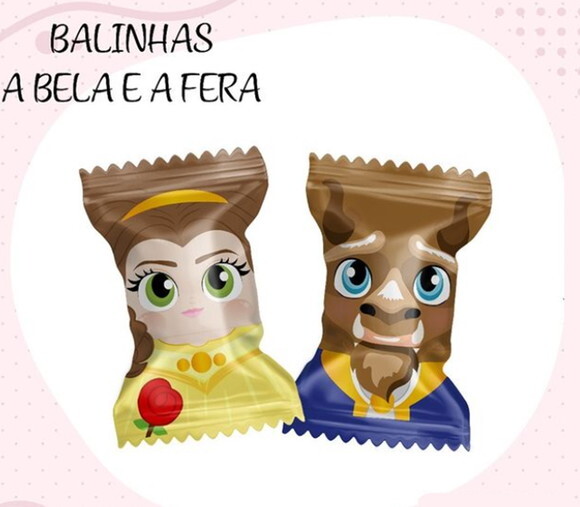 Bala Personalizada - Bela e a Fera