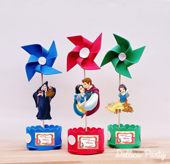Centro de mesa Branca de Neve