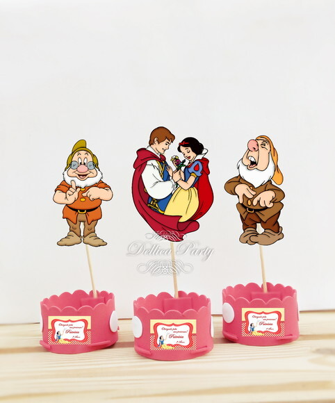 Centro de mesa Branca de Neve e Anões