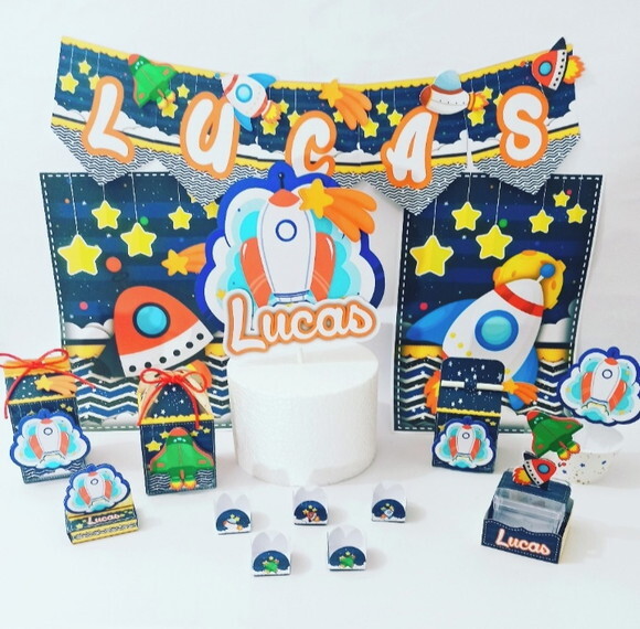 Kit É Só Um Bolinho Pequeno- Astronauta