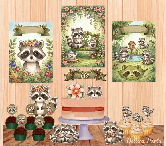 Kit Festa Guaxinim - Personalizado