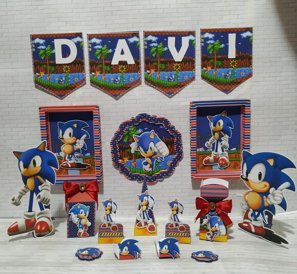 Kit Só Bolinho Grande - Sonic