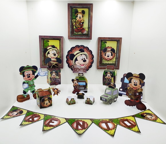 Kit Só Um Bolinho Simples - Mickey Safari