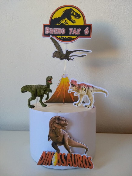 Topo de Bolo Dinossauro