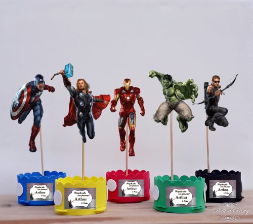 Centro de mesa Vingadores Super Heróis