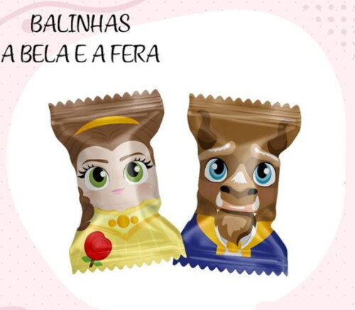 Bala Personalizada - Bela e a Fera