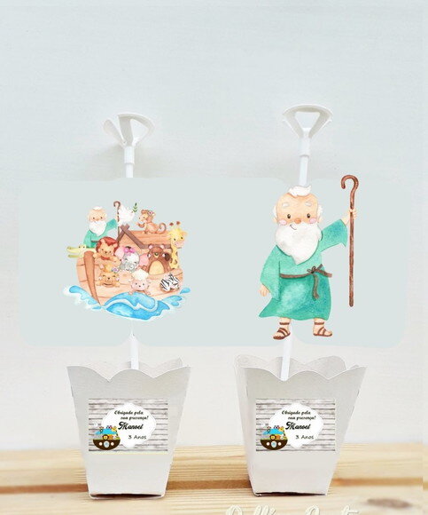 Centro de Mesa Arca de Noé Personalizado