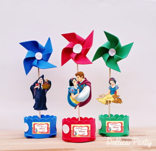 Centro de mesa Branca de Neve