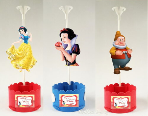 Centro de Mesa Branca de Neve