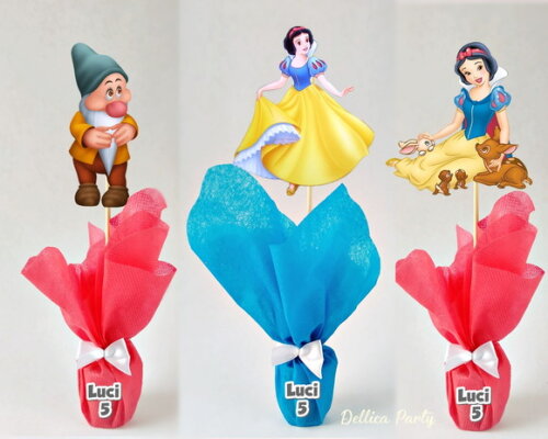 Centro de Mesa Branca de Neve