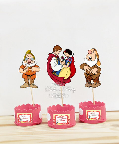 Centro de mesa Branca de Neve e Anões