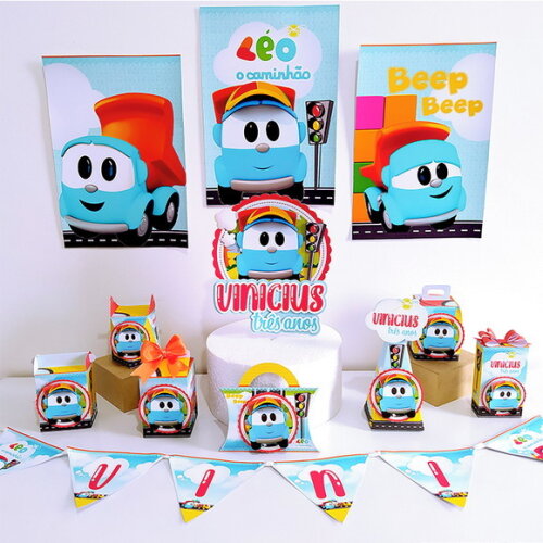 Kit É Só Um Bolinho Médio - Léo e o Caminhão