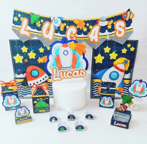 Kit É Só Um Bolinho Pequeno- Astronauta