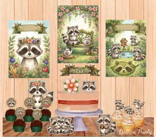 Kit Festa Guaxinim - Personalizado