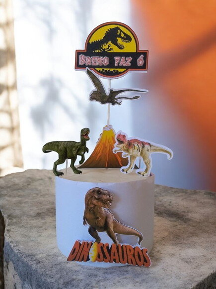 Topo de Bolo Dinossauro