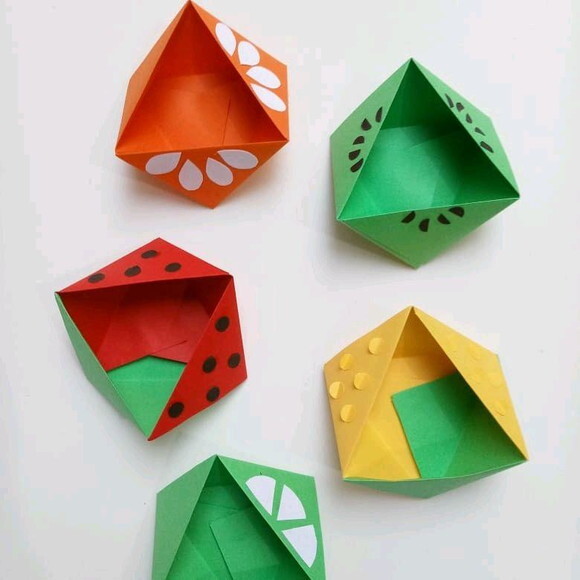 Caixa Frutas Sortidas | Forminha para Doces em Origami
