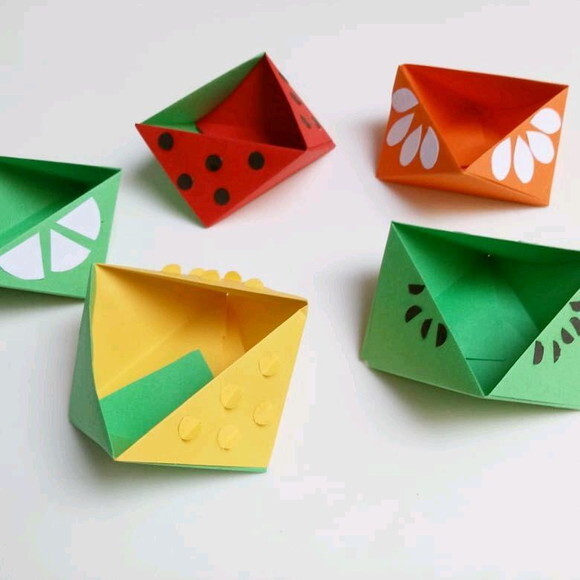 Caixa Frutas Sortidas | Forminha para Doces em Origami