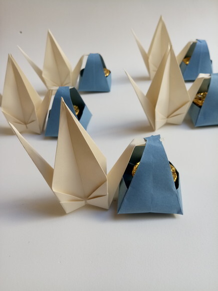 Cegonha Tsuru | Forminha para Doces em Origami