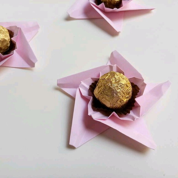 Flor de Cerejeira Base | Forminha para Doces em Origami