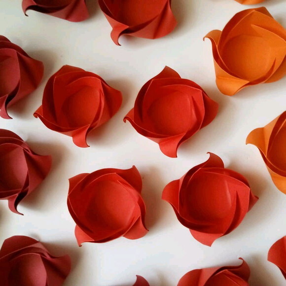 Rosa | Forminha para Doces em Origami