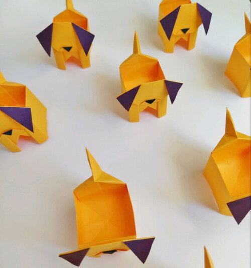 Cachorro | Forminha para Doces em Origami