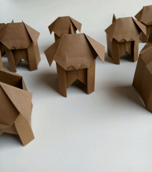 Cachorro | Forminha para Doces em Origami