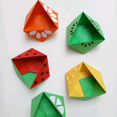 Caixa Frutas Sortidas | Forminha para Doces em Origami