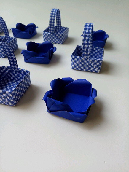 Cestinha Lótus Azul | Forminha para Doces em Origami