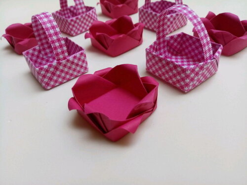 Cestinha Lótus Pink | Forminha para Doces em Origami