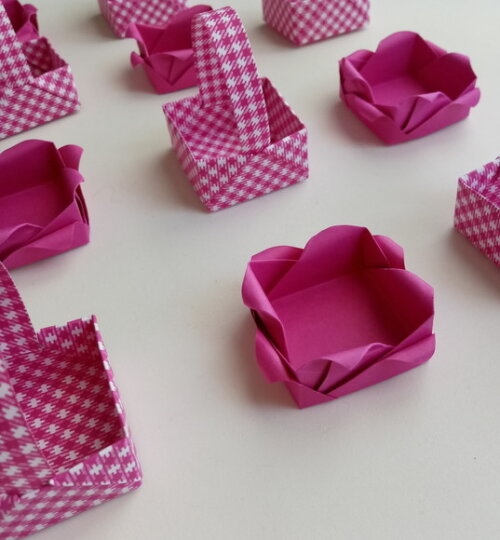 Cestinha Lótus Pink | Forminha para Doces em Origami