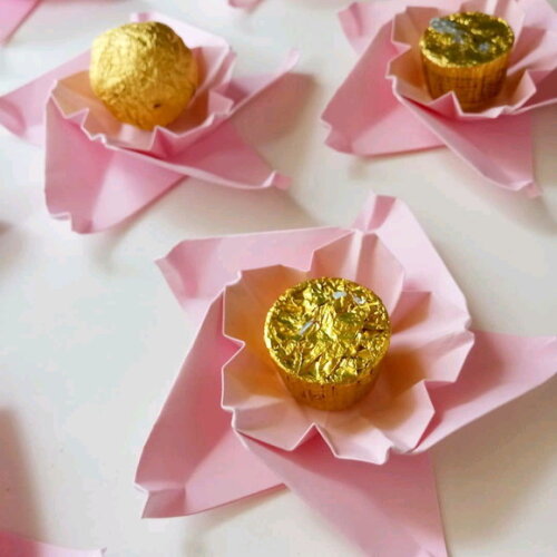 Flor de Cerejeira Base | Forminha para Doces em Origami