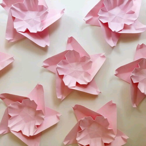 Flor de Cerejeira Base | Forminha para Doces em Origami