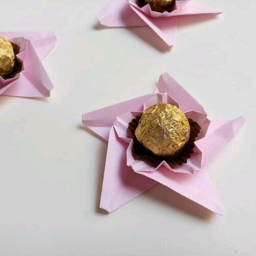 Flor de Cerejeira Base | Forminha para Doces em Origami