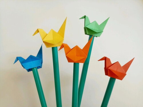 Lápis Tsuru | Lembrancinha em Origami