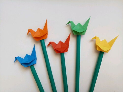 Lápis Tsuru | Lembrancinha em Origami