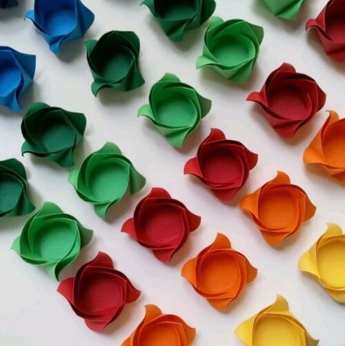 Rosa | Forminha para Doces em Origami